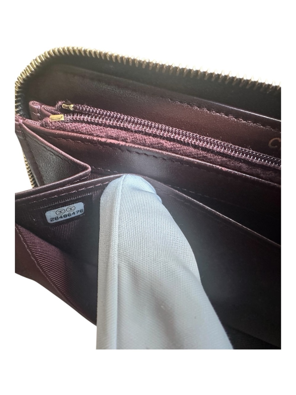 Authentic Chanel Classic Long Zipped Wallet Black Caviar GHW 28 Series with Card - Picture 8 of 15